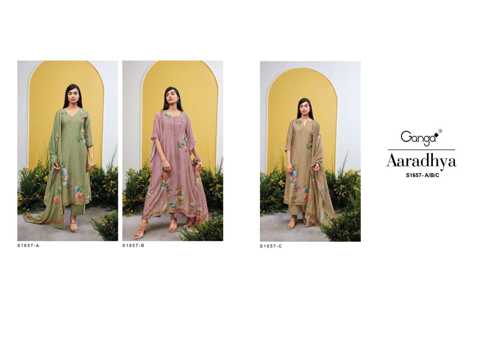 Aaradhya S1657 By Ganga Designer Salwar Suits Catalog